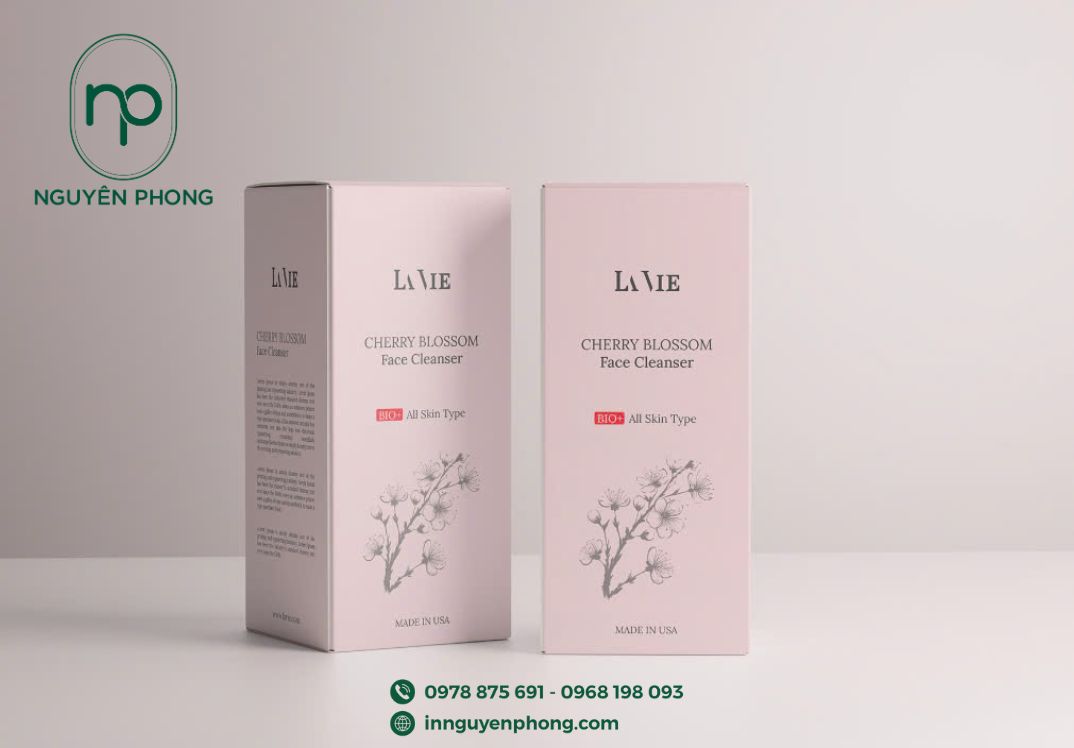 Mẫu hộp giấy đựng mỹ phẩm đơn giản